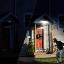 348 LED Solar Wall Light, High Brightness Motion Sensor Flood Light, 3 Adjustable & Detachable Lamp Heads, Solar Powered With Remote Control, 3 Lighting Modes, IP65 Waterproof For Outdoor Wall And Street Lighting - White Light - View 9