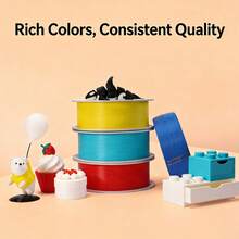 Bambu Lab PLA Basic 3D 列印耗材 1.75mm 線徑 ±0.03mm 精準度 1kg 高韌性抗斷裂 3D 列印高效適配 深藍 - 深藍10601 - 查看 2