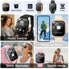 New Fashion Smart Watch, Multiple Color, Fashion Design, Wireless Calling, Message Notification, 260 MAH Large Capacity Battery For Long-Standing, Drinks Reminder, Photo Remote, Music Control, Ideal Gifts - Multicolor - View 4