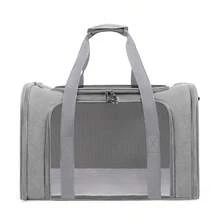 Transportín plegable de material suave apto para gatos y perros pequeños - Transpirable, resistente a arañazos, impermeable, fácil de limpiar, ligero y portátil, con correa de hombro desmontable, apto para uso en coche/viaje/avión/hogar - Multicolor - Ver 13