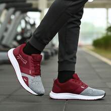 Comfortable And Breathable Men's And Women's Sports Shoes, Ideal For Running And Walking, Various Colors (34 To 43) - Burgundy - Xem 2