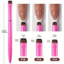 Three-In-One French Manicure Brush With Multi-Functional Brush Heads - Precision Manicure Brush, Suitable Gel And Acrylic Nails, Precise Cleaning, Nail Polish Remover Brush, Nail Polish Brush - Đỏ - Xem 10