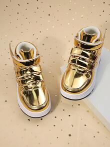 Children's 4-Wheel Roller Shoes, Detachable Roller Skates, Outdoor Sports Shoes, Unisex Casual Shoes - Gold - View 3