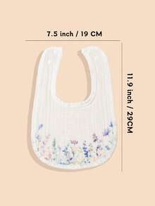 1pc Custom Text Embroidered Baby U-Shaped Bib, Soft & Comfortable, Absorbent & Breathable, Suitable For Boys & Girls, All Seasons, Newborn Gift - Multicolor - View 7