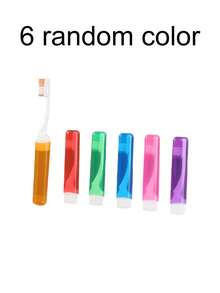 6pcs Foldable Travel Toothbrush Set With Storage Case, Medium Hardness Nylon Bristles, Unscented, Suitable For Men And Women, Manual Toothbrush Set, Portable For Travel, Camping, School And Home Use - Multicolor - View 12