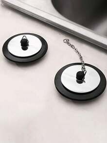 1pc Kitchen Drain Stopper, Bathtub Drain Plug, Rubber Overflow Drain Stopper, Sink Drain Plug, Bathroom Floor Drain Stopper