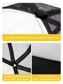 1pc Mesh Snapback Cap, Breathable Sun Protection Baseball Cap For Group Travel - Multicolor - View 4