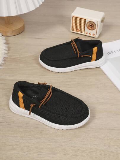 1 Pair Kids Casual Lightweight Breathable Flat Sports Shoes, Suitable For All Seasons