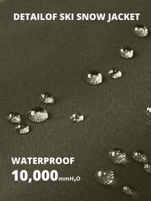 CAMEL CROWN 男士冬季滑雪服，登山雪地外套，防水可拆卸帽子，防风抓绒雨衣