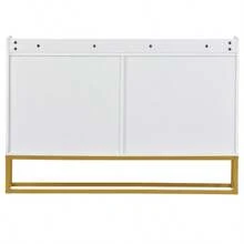 Modern Minimalist Sideboard, 4-Door Handleless Buffet For Dining Room, Living Room, Kitchen (White) - 白色 - 查看 9