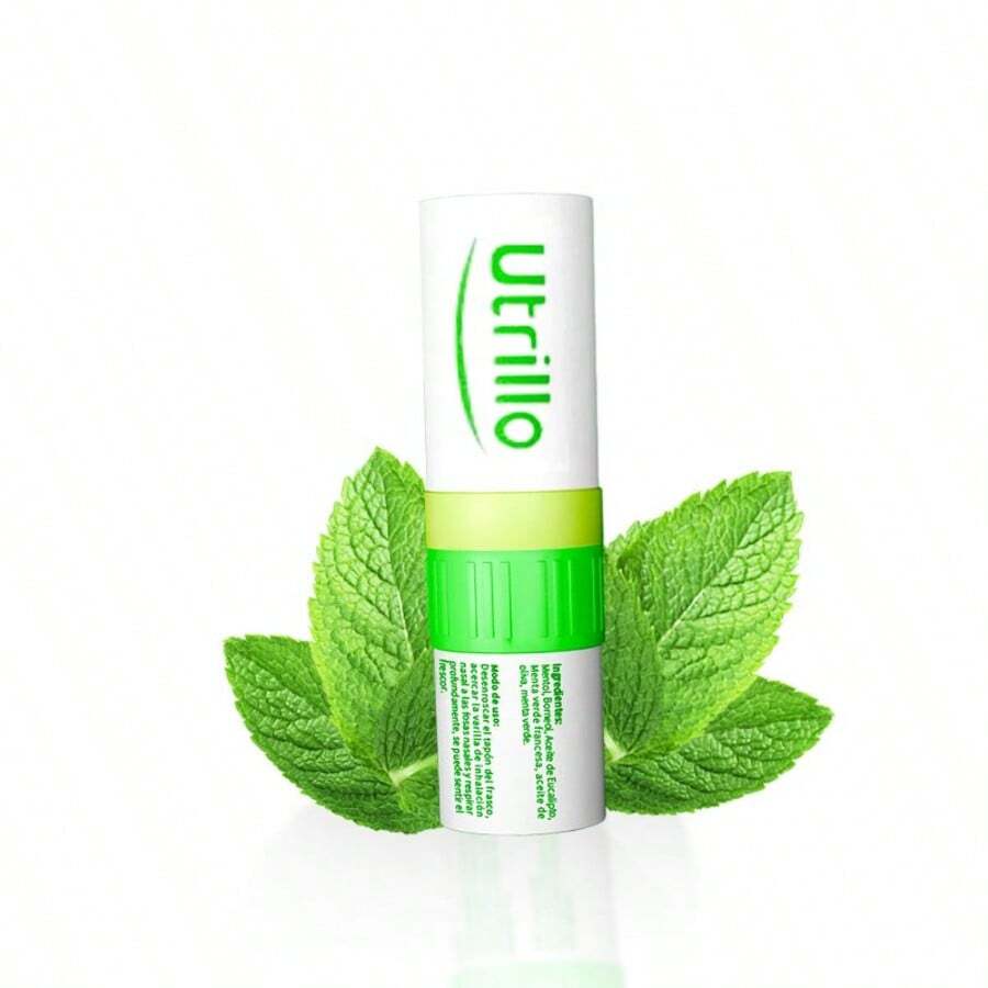 Sniff refrescante nasal componentes de menta/eucalipto/oliva diseño giratorio portátil bola de acero 360° comute/oficina/viaje/estudio refresco instantáneo anti-mosquitos - Bálsamo - Ver 1