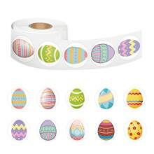 500PCS Easter Egg Cartoon Roll Stickers DIY Guitar Refrigerator Phone Laptop Water Cup Skateboard Planner Supplies Decals - Multicolor - View 1