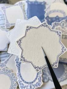 30pcs/Box Minimalist Embossed Memo Pads, DIY Decoration & Craft Material, Holiday Gift, Personalized Scrapbooking Stationery, Back To School Essential - Multicolor - View 5