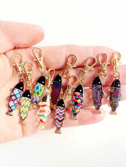 1 adet/9 adet Emaye Balık Şeklinde Anahtarlık, Çinko Alaşımlı Hayvan Anahtarlık, Sırt Çantası/Araba Anahtarlığı, Vintage Balık Anahtarlık, Bohem Tarzı Aksesuar, Seyahat Hediyesi, Zarif Anahtarlık. Küçük Süs Eşyası, Çanta Süsü, Anahtar Askısı, Anahtarlık, Anahtarlık Aksesuarı, Anahtarlık, Arkadaşlara Hediye, Tatil Hediyesi, Etkinlik Hatırası, Parti Hediyesi.