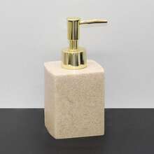 酒店浴室皂液器、沐浴露瓶、可重复灌装瓶、洗手液、洗发水、沐浴露按压瓶套装、带按压头的浴室洗漱用品可重复灌装瓶、高端树脂乳液瓶 - 砂石色 - 查看 11