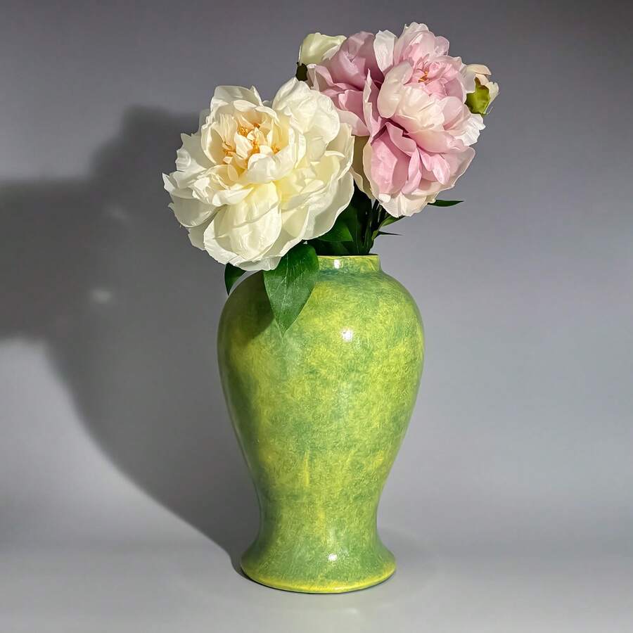 Elegant Green Ceramic Vase, Oriental Style, Classic, Simple & Chic, Artistic, High-End, Luxury, Gift, Creative Gift, Home Decor, Flower Arrangement, Mysterious Style, Christmas Gift, Birthday Gift, Hotel Vase, Home Vase, Collectible, Tall Vase, High-Quality Vase