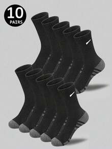 2/5/10/20 Pairs Men's Striped Print Mid-Calf Socks, Casual Comfortable, Suitable For Daily Wear, Minimalist Men's Socks, All Season, Sports Minimalist Style Mid-Calf Socks - Multicolor - View 21