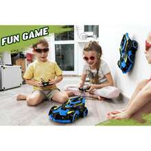 Coche trepamuros, control remoto de alta definición y motor superpotente: ¡la opción perfecta para las carreras!¡Convierte tu sala en una pista de carreras y tu balcón en un campo de carreras!Este coche de carreras a control remoto ofrece un control preciso y sin retrasos, además de giros y derrapes increíblemente suaves.¡Tanto adultos como niños se lo pasarán en grande, animando al instante su tiempo en casa!¡Un regalo perfecto para niños o para Navidad! - Azul - Ver 5