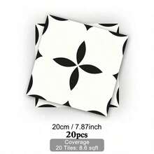 20片装 - 20厘米 x 20厘米自粘地板砖，防水乙烯基材质，DIY地板，适用于浴室、厨房、壁炉、宠物屋、楼梯、卧室、墙壁等。 - 彩色 - 查看 13