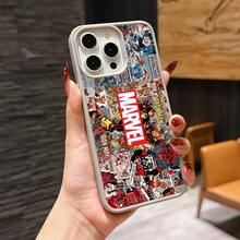 Marvel Patterned Phone Case, Iron Man, , Hulk, Thor, Hawkeye, Black Widow, Thanos, Avengers. Compatible With IPhone 17 ProMax, 17Pro, 17Air, 16, 15, 14, 13, And 12 Pro Models, With Shockproof Protection. A Unique Gift For Marvel Fans, Friends, Birthdays, Holidays, And Special Occasions. Great Gift Option For Anyone Who Loves Superheroes. - 藍色 - 查看 7
