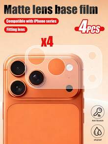 Yezodawee 适用于 17/17 Pro/17 Pro Max/17 Air 的 4 片装全新磨砂保护摄像头镜头垫，防刮膜，耐用垫片，采用耐用/优质材料，全新升级，触感顺滑，质地细腻 - 無色 - 查看 8