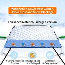 1pc Car Snow Cover, Sun/Snow/Dust Protection, Half-Body Cover, Thickened & Extended Windshield Cover, EV Winter Sun/Snow Cover With Frost Guard, Hanging Rope And Storage Bag - A - View 4