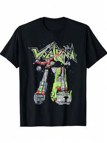 Voltron De Ohe Unrse Defens Stance Portrait T-ShirtAll Season 220g Cotton Single Sided Printed Crew Neck Short Sleeve T Shirt _1 - 黑色54 - 查看 1