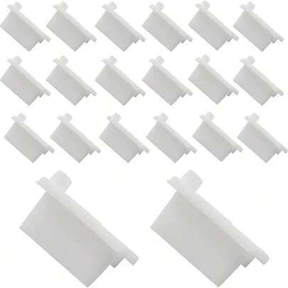 20pcs Silicone USB Port Protector Covers, USBA Female Plug Protector, White
