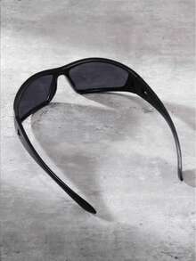 1pc Fashionable Starry Sky Hollow Unisex Y2K Summer Beach Fashion Glasses - Black - View 2