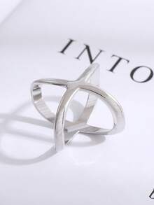 10/8/5/3/1pc Silver Plated Gold Hollow Cross Scarf Clips, Versatile Scarf, Shawl, Neckerchief Accessories - Silver - View 3