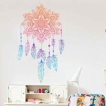 1pc Removable 3D Lotus Feather Wall Sticker, Waterproof & Oil-Proof PVC, Suitable For Ramadan, Bedroom, Kitchen, Living Room - Multicolor - View 3