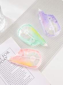 防尘渐变色滑动式30米修正带，适用于学生修改错别字，便携式学校学习办公用品 - 彩色 - 查看 8