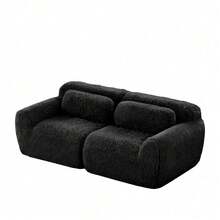 Soffor och soffor - Svart + Plysch + 2-sits - Visa 5