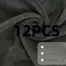 12 Pcs Microfiber Gym Towel 12 X 12 In Bleach Proof Towels Absorbent Soft Sweat Towels Quick Dry Lightweight Towel For Hand Salon Bath Spa Hotel Pool Home Hair Care(Light Grey) - Multicolor - View 16