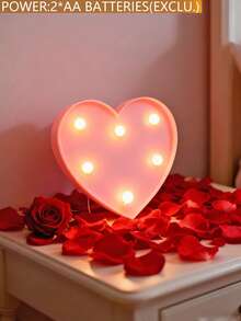 1pc LOVE Letter Shaped Home Decor Night Light, Indoor Bedroom Decor Heart-Shaped Night Lamp, Bedside Decor, Room Wall Decor Light, Suitable For Valentine's Day, Mother's Day Decor, Wedding Party Decor, Gift For Loved Ones - Yellow - View 18