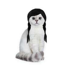 Peruca para animais de estimação com tranças e coques, design fofo de animal, com faixa elástica ajustável, ideal para animais de pequeno porte - Deixe seu pet ainda mais adorável! - Multicolorido - Ver 2