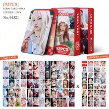 92张YUQI个人专辑LOMO照片卡套装，现货迷你收藏粉丝卡，高清偶像自拍及概念卡，KPOP (G)I/D限定Yuqi应援周边，大量交易卡可用于日记本剪贴簿展示，生日及节日粉丝礼物 - 彩色 - 查看 2