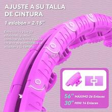 con Peso para Pérdida de Peso, Aro Fitness Infinito de 26 Eslabones (56 Pulgadas), Ideal para Mujeres Adultas - Morado - Ver 3