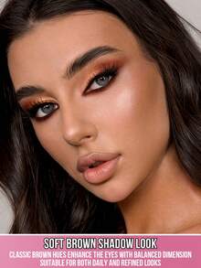 MISSLYN - 15-Color Pearlescent & Matte Black Clown Eyeshadow Palette, Warm Brown Tones, Smokey Makeup, Rich Color Payoff, Long-Lasting, Blendable, Y2K Style, Party, Beach, Travel, Holiday, Gift, Fashionable, Cosmetics, Roleplay, Spring, Summer, Glamorous Colors, Charming Atmosphere, Natural Tones, Vivid Hues, Smooth Texture - #2 Warm sand Dunes - 查看 2