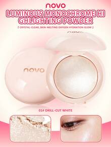 NOVO 细腻闪亮高光粉，珠光闪耀，亲肤配方，持久显色，适合日常妆容、派对、音乐节、庆典、节日、新年、秋冬季节等场合，超值之选 - 01#鑽光白 - 查看 1