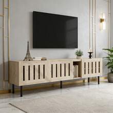 Muebles para televisión y centros de entretenimiento - Natural + MDF - Ver 1