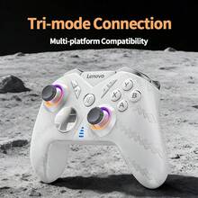 Lenovo S05 Hall Effect Gamepad: Dual Hall Effect Joysticks, Dual Hall Effect Triggers, Fully Mechanical Microswitches, Tri-Mode Wireless Connectivity, Sweat-Proof And Accidental Touch Prevention, High-Performance Control, Radiant White. - Brilliant White - View 4