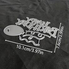 1pc Happy Birthday Balloon Metal Cutting Die, Silver Gray, Fantasy Theme, Suitable For DIY Scrapbooking, Embossing, Handmade Card Making, Gift Card Making - Silver - View 10