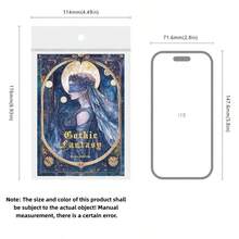 30 piezas/paquete Papeles de fondo con tema oscuro, adecuados para fondos decorativos DIY, regalos festivos, collages artesanales, planificadores decorativos, diarios, scrapbooking y suministros de papelería escolar - Multicolor - Ver 10