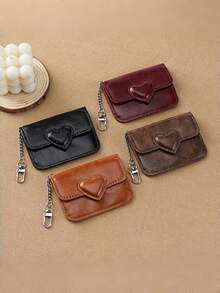 油蜡PU皮复古零钱包，一款奢华便捷的迷你包，男女皆宜。多卡位设计，防磁，可用作卡包、证件套、二合一钱包、迷你钱包、零钱包，复古风格，油蜡皮零钱包，高端精致便捷的迷你包，男女通用多卡位防磁卡包，证件套二合一钱包。 - 彩色 - 查看 2