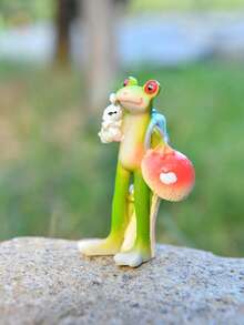 Garden & Home Resin Mini Cartoon Frog-Shaped Gardening Decorative Ornaments, Suitable For Outdoor Garden And Courtyard Decoration, Home Decoration, Back-To-School Season, And Gift Giving (Please Note The Size Before Purchasing) - Multicolor - View 8