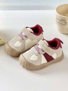 1双男女通用新款低帮运动鞋，软底防滑，适合婴幼儿休闲步行，时尚百搭儿童跑步鞋，适合春、夏、秋、冬四季穿着。 - 酒紅色 - 查看 3