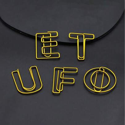 26 st gem för engelska alfabetet, bokstavsklämmor för elever, klämmor för dataorganisering på skrivbordet, pärmklämmor i metall, klämmor för kontorsarkiv, 26 st/set