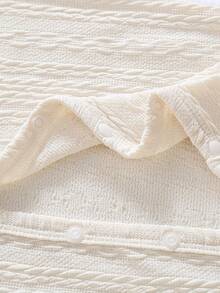 1件可爱小熊连体衣，带口袋和围兜 - 杏色 - 查看 4