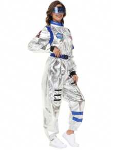 2 件套 - 男女通用连体裤 + 腰带（面罩单独出售），灵感来自电影，男女宇航员服装，节日表演舞台服装万圣节 - 彩色 - 查看 15